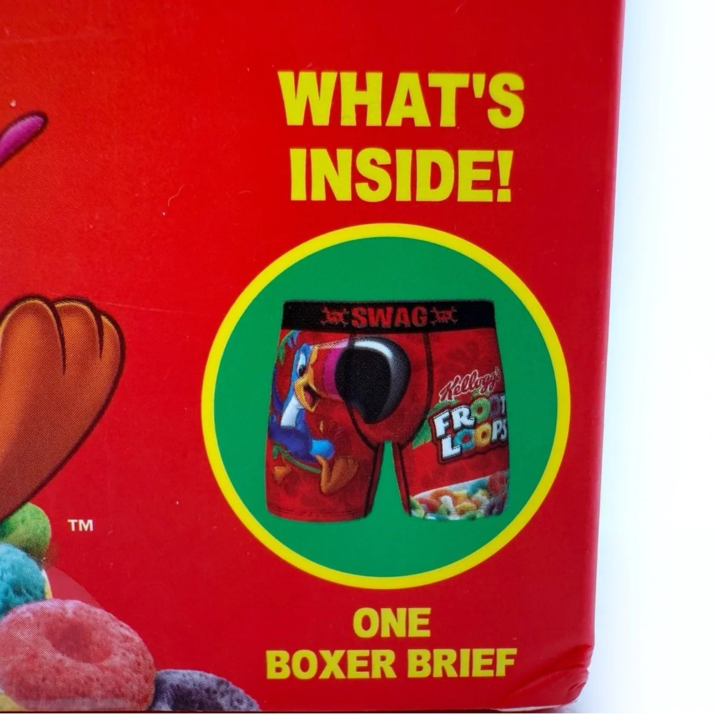 Froot Loops Cereal Swag Boxer Briefs Underwear Mens Size Large Fun Novelty Gift